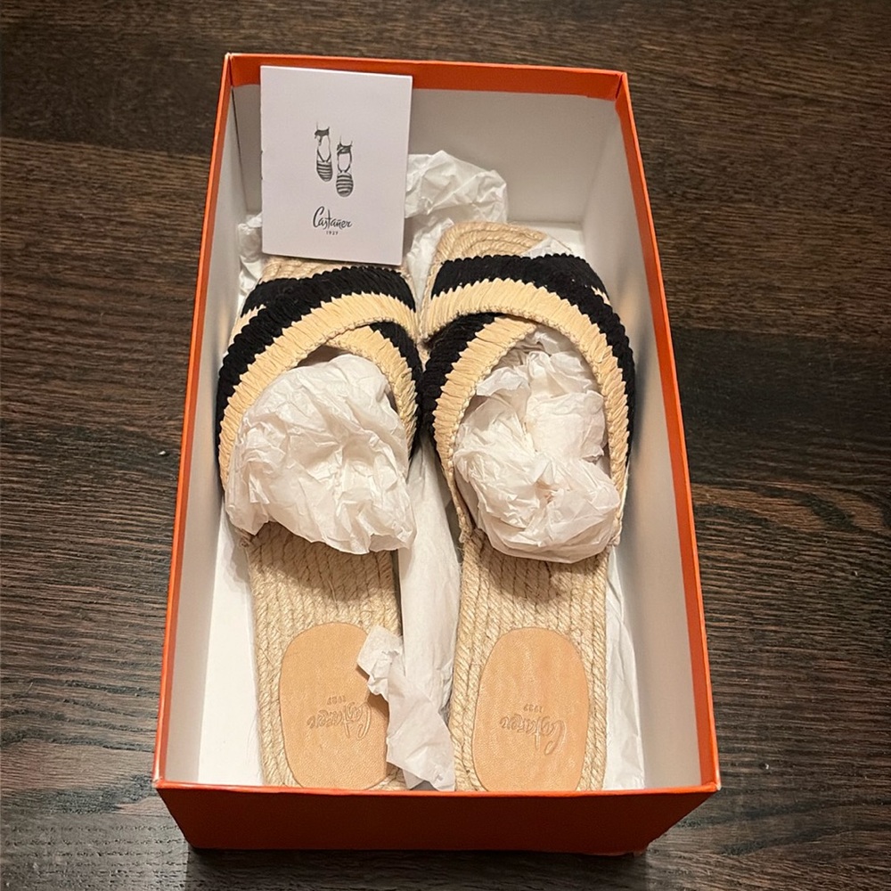 Brand new never worn Castaner slides!! Size 40!